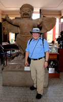 Phnom Penh National Museum:  John with Garuda