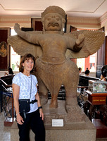 Phnom Penh National Museum: Carol with Garuda