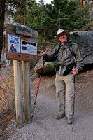 John at the Wag Bag Sign on Whitney Trail