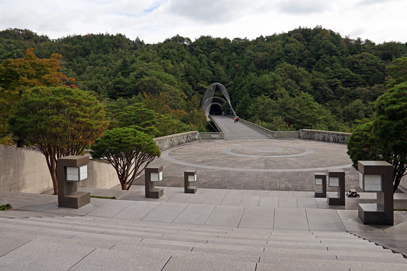 Miho Museum:  Looking From Entrance to Bridge and Tunnel