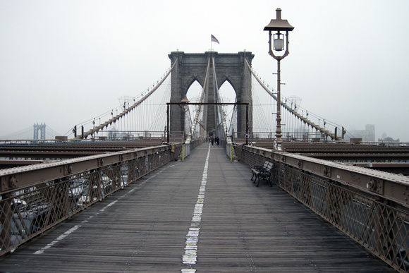 Brooklyn Bridge Approaching Manhattan Caisson