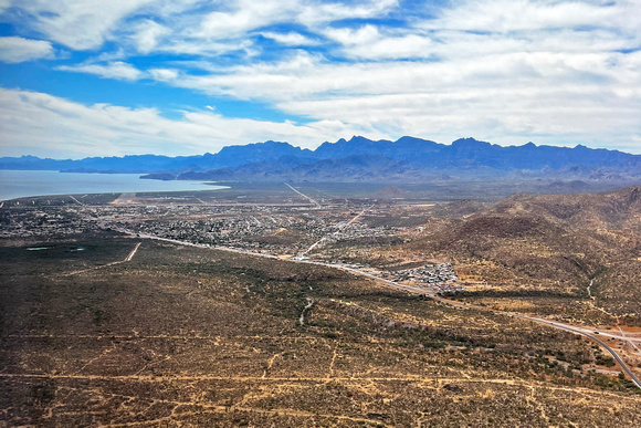 Aerial View of Loreto Before Landing