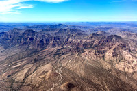 Aerial View of Baja California Landscape, Flying South to Loreto