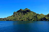 Padar Island:  Green With Blues Above and Below