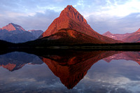 Mount Grinnell at Sunrise from Many Glacier Hotel