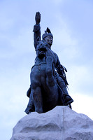 Ulaanbaatar:   Statue in Chinggis Khaan Square