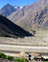Switchbacks into Chile from Argentina