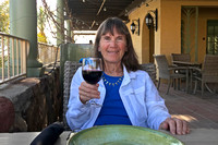 Carol with Wine at the Inn Dinner