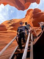 John Descends Into Lower Antelope Canyon