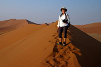 Carol Climbing Sossusvlei Dune 45
