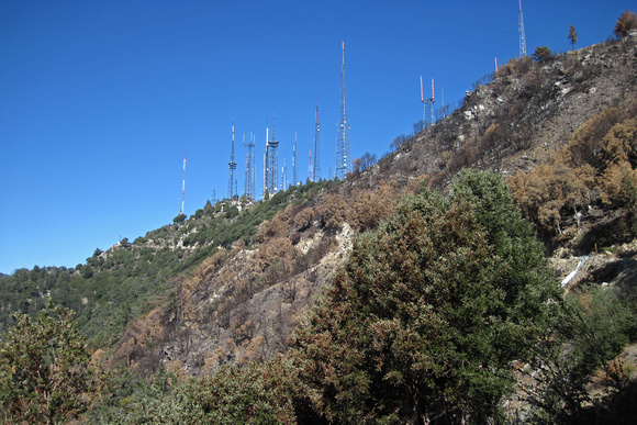 Burn Zone and Antennae from Mount Wilson Toll Road