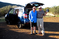 John and Mona, Finding our Uber Ride to the Trailhead