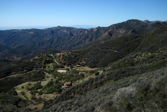View to Channel Islands Across Santa Monica Mountains