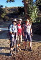 Connie, Carol and Mona at the Trailhead in Will Rogers State Historic Park