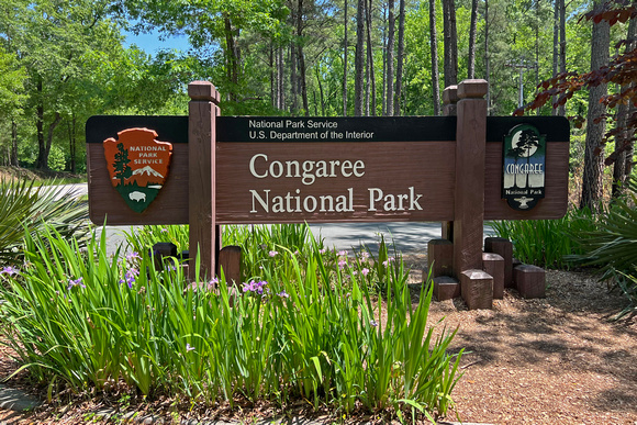 Congaree National Park Entrance Sign