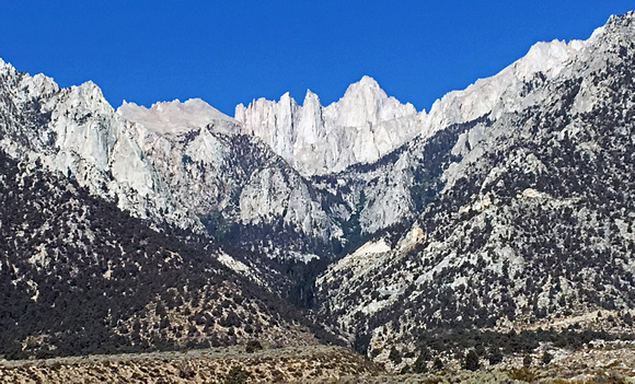 View of Mount Whitney from Whitney Portal Road