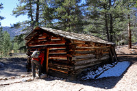 Frank Inspects Historic Cabin