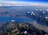Aerial View of the Eastern End of Lac Leman