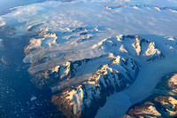 Tidewater Glaciers Flowing off the Greenlandic Icecap