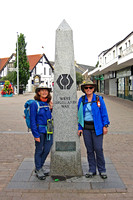 Hike Day 1:  Ready to Start by the West Highland Way Obelisk