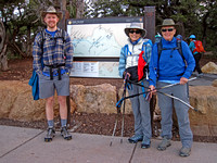 Tyler, Connie and Mona at the South Kaibab Trailhead, May 11, 2019