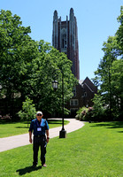 John in Front of Green Hall