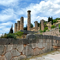 View to Temple of Apollo Over Polygonal Wall