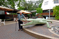 John at Original Jumping Crocodiles Reception Patio