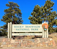Rocky Mountain National Park Entrance Sign