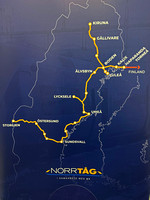 Map of Train Routes in Northern Sweden