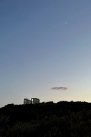 Moon Rising Above Temple of Poseidon at Cape Sounion