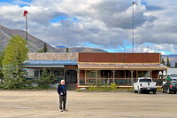 John in Front of Coldfoot Office and Cafeteria