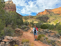 Carol on the Wedding Canyon Trail