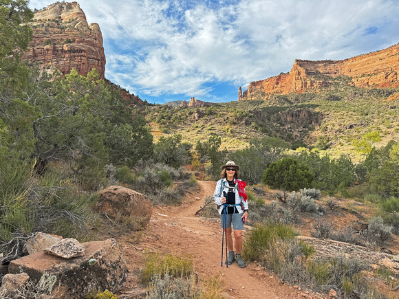 Carol on the Wedding Canyon Trail