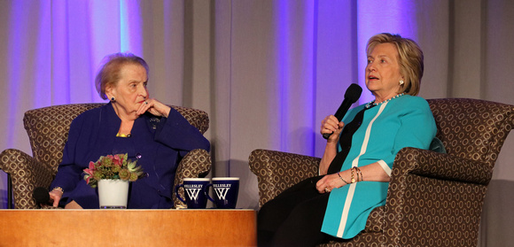 Madeleine Albright '59 and Hillary Clinton '69